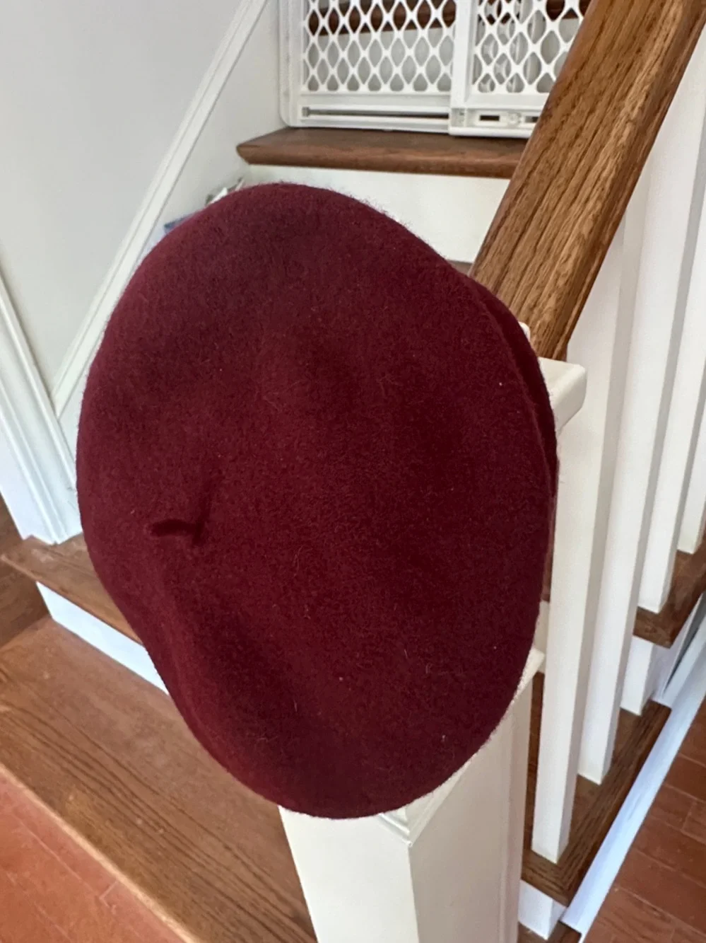 Vintage Burgundy 100% Wool Beret